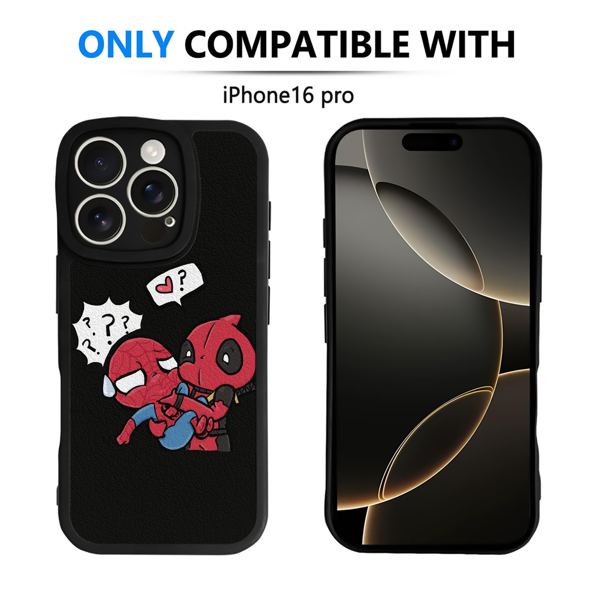（画像用） Deadpool デッドプール 【iPhone 16シリーズ対応】シリコンスマホケース（レザー調） 材質：シリコン